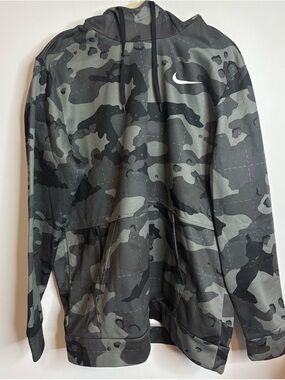 Nike Black & Gray Camo Pullover Hoodie XL